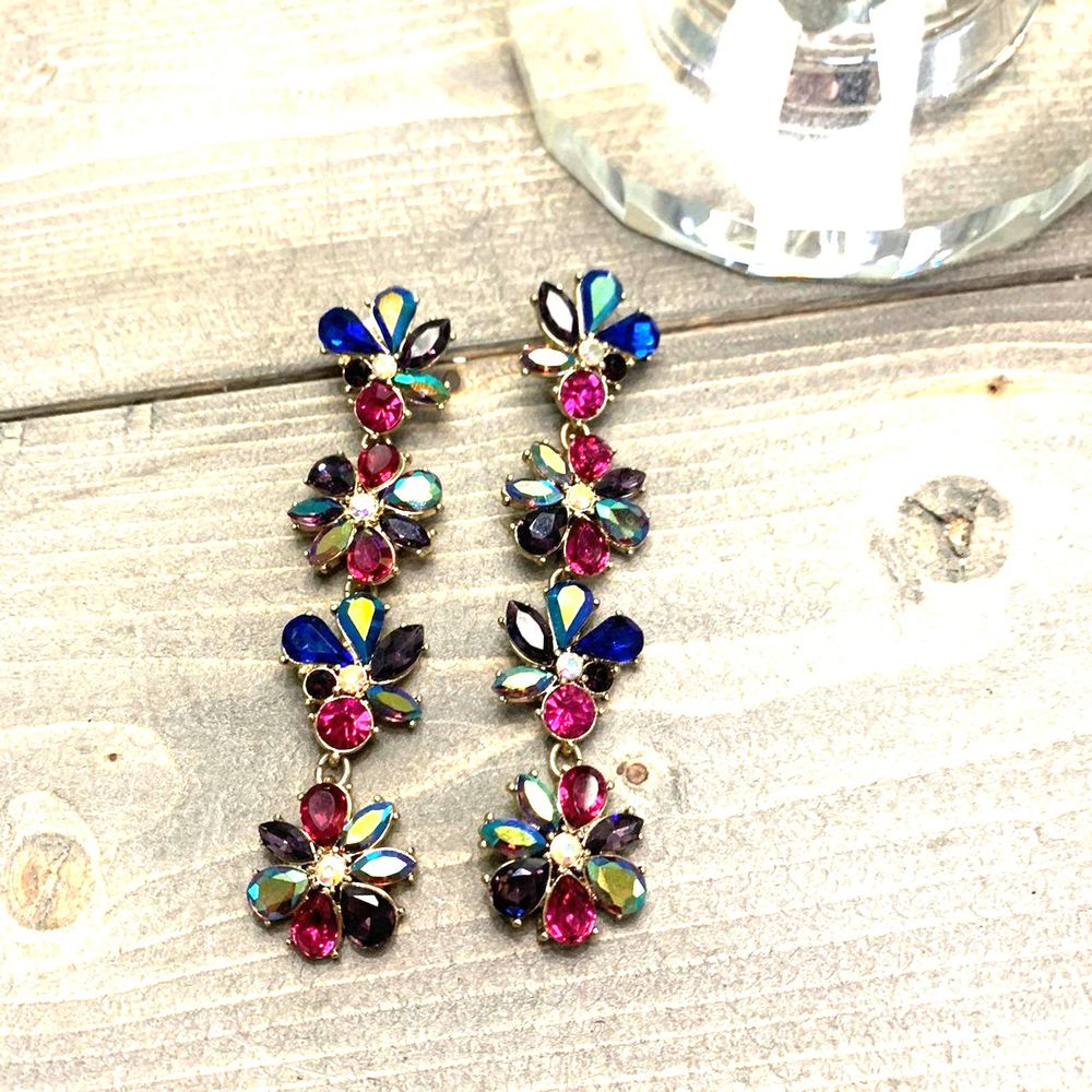 Betsey Johnson Flower Drop Earrings